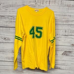 Ligne Club Med "45" Brazil Long Sleeve Tee Large Gold Green